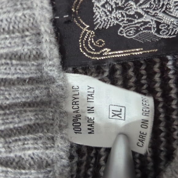 Vintage Kennington Argyle Sweater Vest XL Made in Italy 80s Knit - Picture 8 of 9